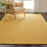 Nourison Perris PERR1 Handmade Woven No Border Indoor Only Contemporary  Rug Gold, Yellow 100% Wool 99446222978