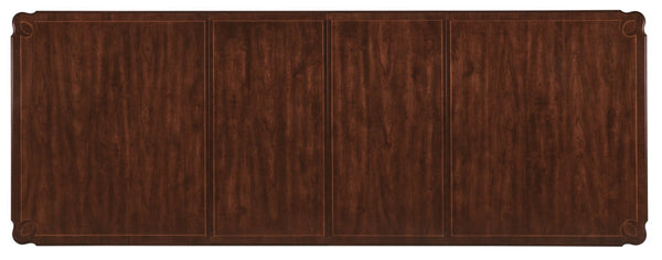 Hooker Furniture Charleston Maraschino Cherry Rectangle Dining Table W/ Black Cherry Base, Fluted Legs & 2 Leaves 6750-75200-00