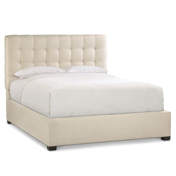 Bernhardt Bernhardt Upholstered Avery Panel Bed California King — Button-Tufted Headboard, Smoke/Espresso Finish, Transitional Luxury K1468
