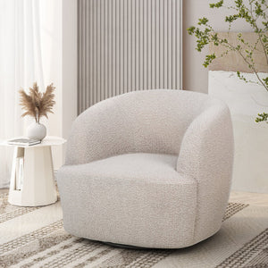 English Elm Christopher Knight Home® - Swivel Upholstered Accent Chair with Plush Fabric Comfort and 360° Rotation for Living Rooms Beige 74240.00