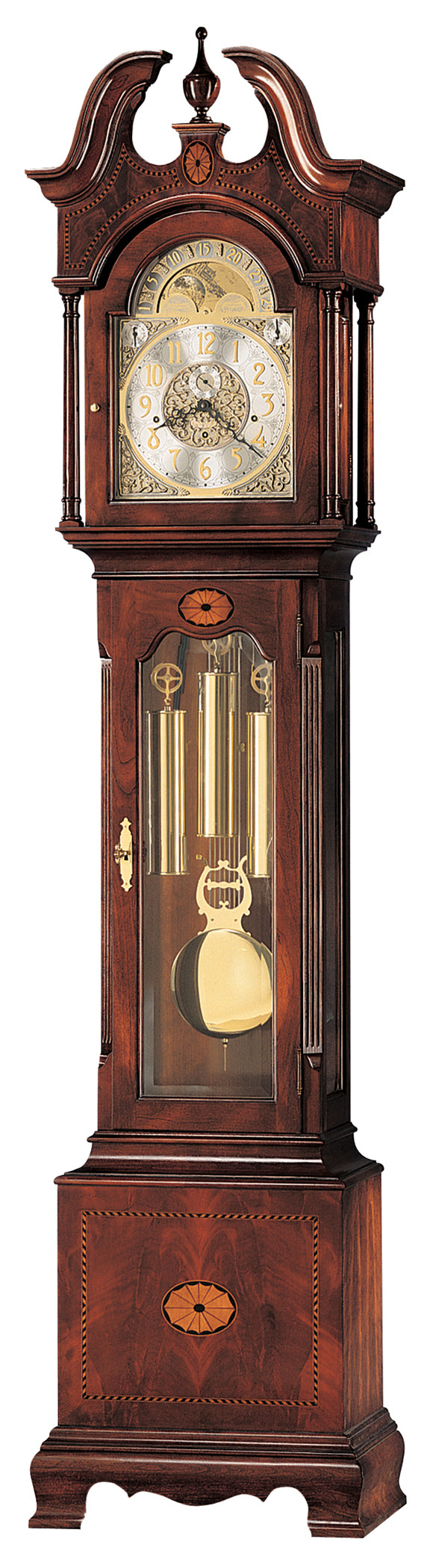 Hekman Furniture 610648 Taylor Grandfather Clock - Timeless Antique Design With Chime & Custom Nameplate Features Windsor Cherry (Limited) Taylor Grandfather Clock 610648