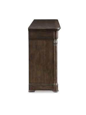 A.R.T. Furniture Landmark Double Dresser In Smoked Tenebre Finish - Elegant Hickory & Oak With Jewelry Drawers Brown, Brown Material, Hickory And Oak Veneers 256130-2316