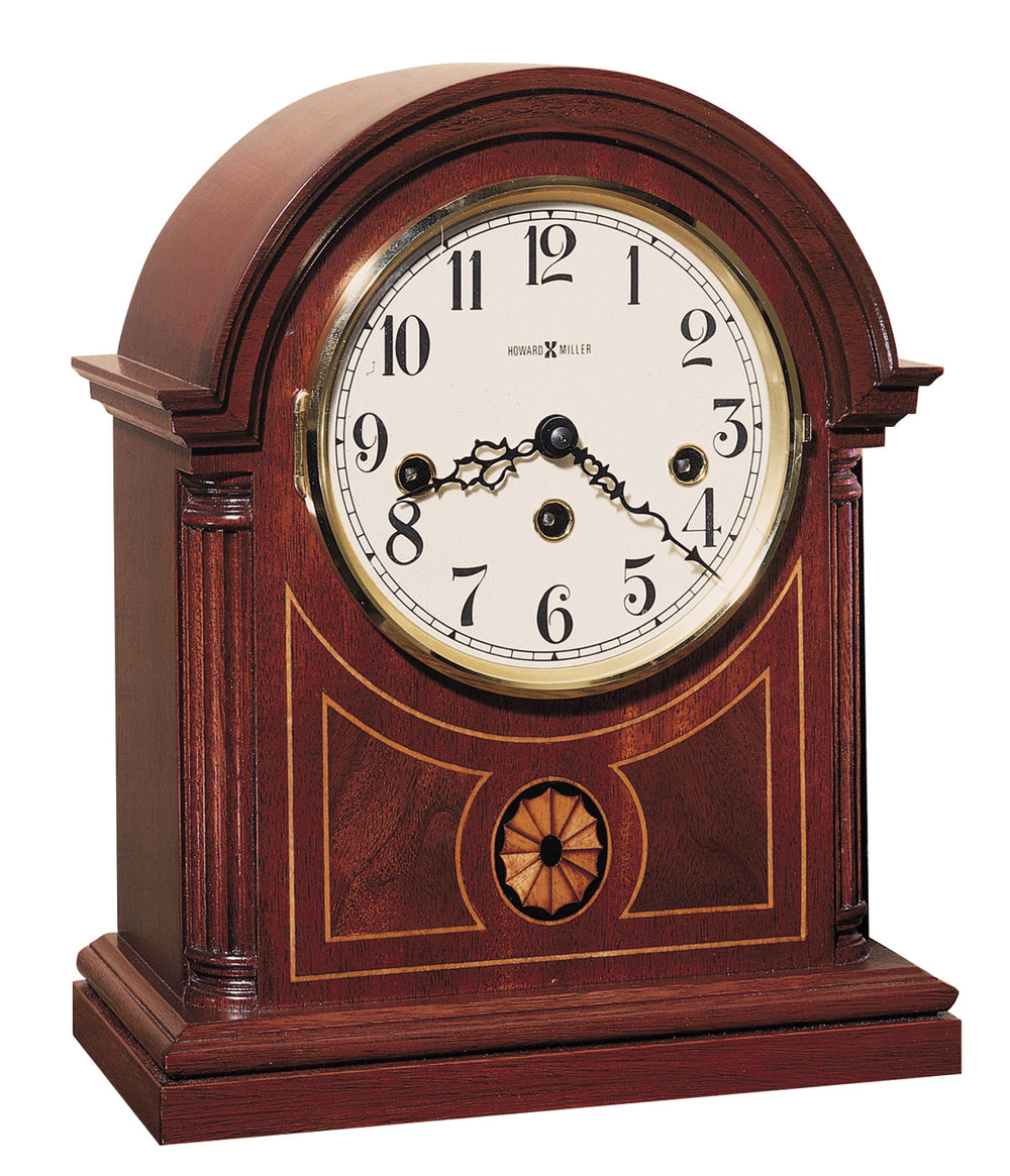 Hekman Furniture 613180 Elegant Barrister Mantel Clock With Mahogany Finish, Westminster Chime & Brass Bezel Copley Mahogany Barrister Mantel Clock 613180