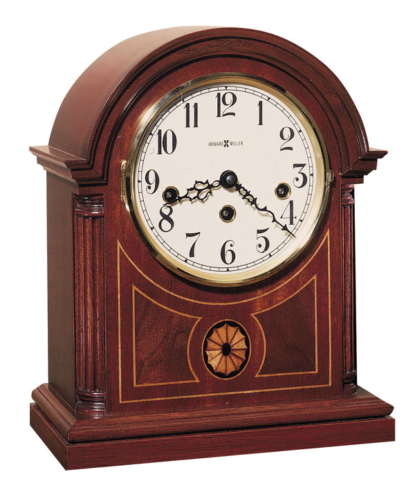 Hekman Furniture 613180 Elegant Barrister Mantel Clock With Mahogany Finish, Westminster Chime & Brass Bezel Copley Mahogany Barrister Mantel Clock 613180