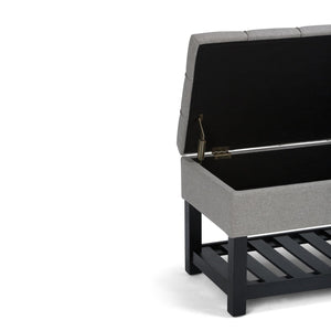 English Elm Saxon Storage Ottoman Bench In Dove Grey - Versatile, Stylish Seating With Hidden Storage Solution B136P159132-GIGA