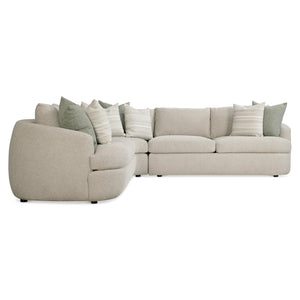 Bernhardt Bernhardt Jules Sectional With Sculpted Curved Silhouette, Plush Seating And Tailored Pillows For Luxe Comfort - Made to Order Beige 112.5" W x 112.5" D x 31.25" H K2082