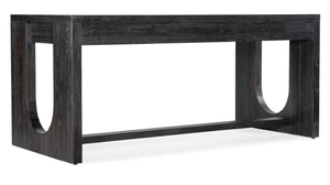 Hooker Furniture Commerce Mindi Writing Desk With Black Wood Grain Finish, 3 Drawers, Wire Management & Modular Storage 5899-10458-89
