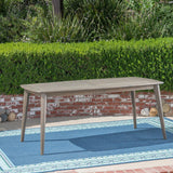 Christopher Knight Home® - Noble House - Sunqueen Outdoor Acacia Wood Rectangular Dining Table, Gray