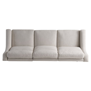 Bernhardt Bernhardt Germain Power Motion Sofa With Dual Recliners, Usb Charging, Tailored Wingback Style B227RO