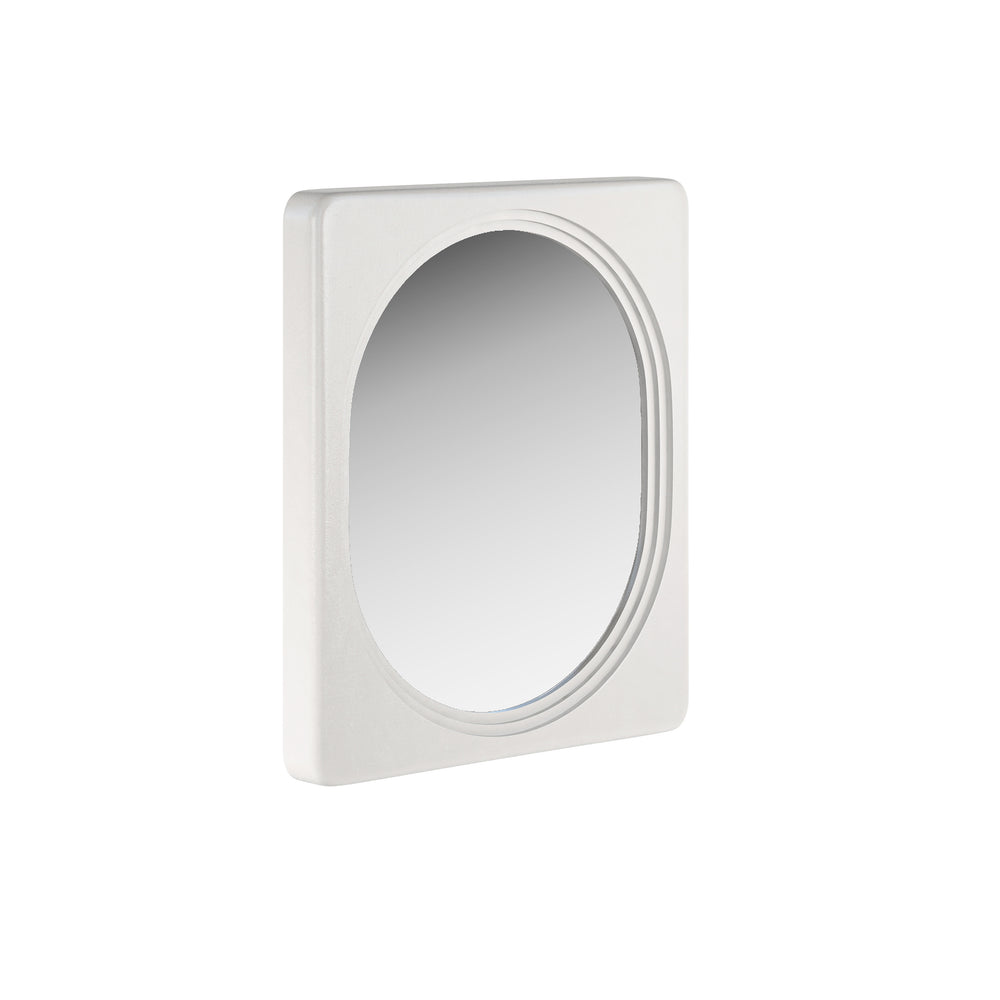 A.R.T. Furniture Portico Contemporary Landscape Mirror With White Plaster Finish - Versatile Wall Or Dresser Mount! White Parawood Solids,Resin,Glass 323120-3317