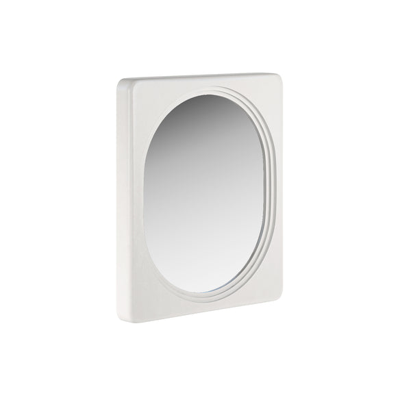 A.R.T. Furniture Portico Contemporary Landscape Mirror With White Plaster Finish - Versatile Wall Or Dresser Mount! White Parawood Solids,Resin,Glass 323120-3317