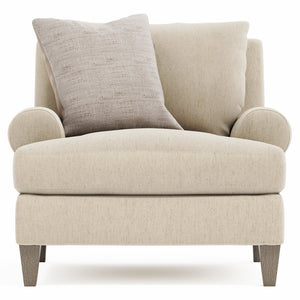 Bernhardt Bernhardt Isabella Chair — Plush European-Style Seating, Rolled Arms, Toss Pillows, Customizable Finish - Made to Order P4612A