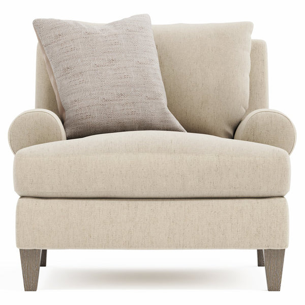 Bernhardt Bernhardt Isabella Chair — Plush European-Style Seating, Rolled Arms, Toss Pillows, Customizable Finish - Made to Order P4612A