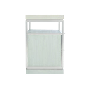 Bernhardt Bernhardt Bryne Nightstand With Laminated Marble Top, Tarnished Nickel Frame, Wood Grain Storage прод 386218