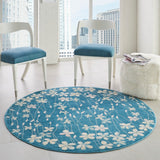 Nourison Tranquil TRA04 Machine Made Power-loomed No Border Indoor Only Contemporary  Rug Turquoise, Turquoise Blue 100% Polypropylene 99446485007