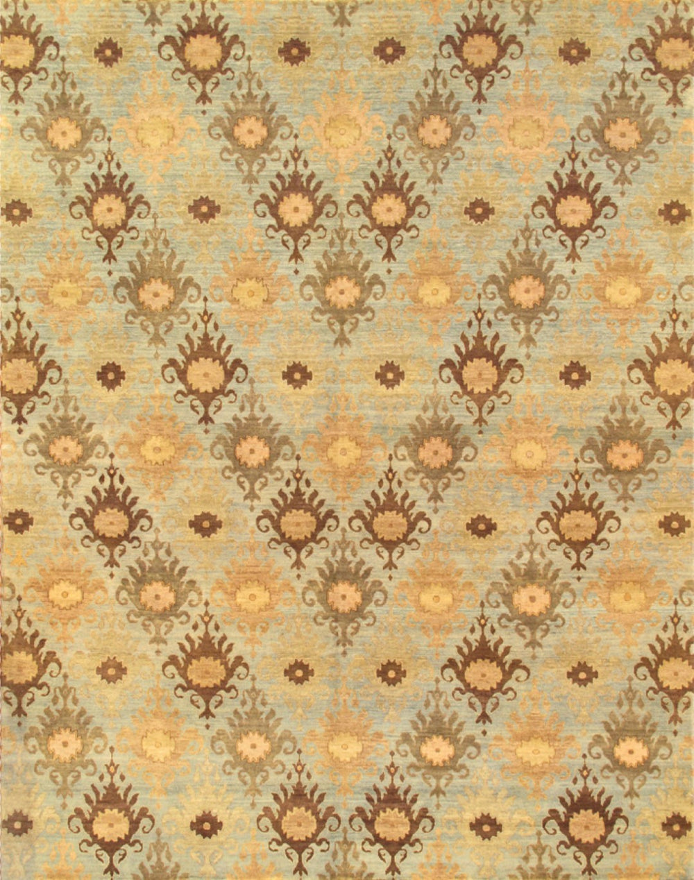 Pasargad Home Ikat Collection Luxurious Hand-knotted Wool Area Rug For Traditional Elegance   Pdc-ikat 4x6