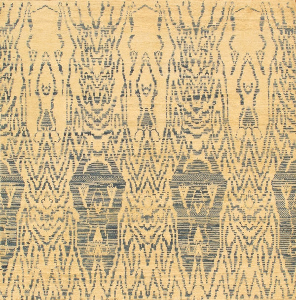 Pasargad Home Ikat Collection Luxurious Hand-knotted Wool Area Rug For Traditional Elegance   Ptm-1002 5x5