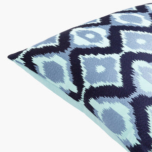 Surya Ikat Luxe Pillow Cover - 18"X18" Cotton Accent With Intricate Pattern For Global Style Decor Pale Blue Cotton,Cotton Ikl001-2222d