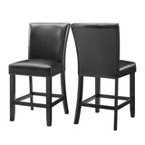 Steve Silver Carrara Black Leatherette Counter Chair, Set of 2 CR630CCK