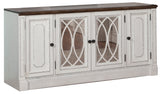 Parker House Provence 63 In. TV Console Vintage Alabaster Poplar Solids / Birch Veneers PRO#412