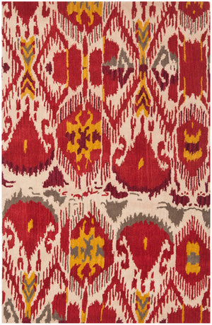 Safavieh Ikt226 Hand Tufted  Rug Ivory / Red IKT226A-2