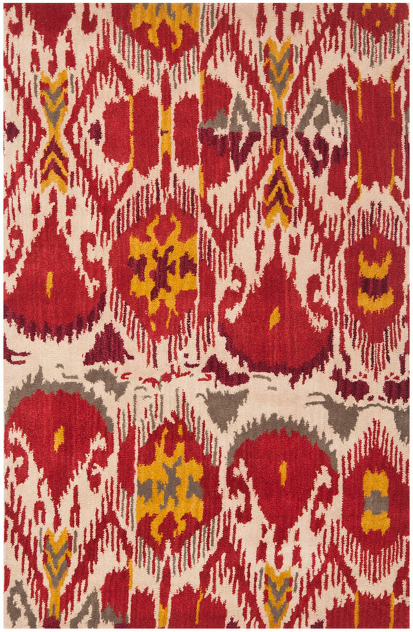 Safavieh Ikt226 Hand Tufted  Rug Ivory / Red IKT226A-2