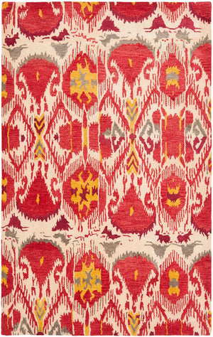 Safavieh Ikt226 Hand Tufted  Rug Ivory / Red IKT226A-2
