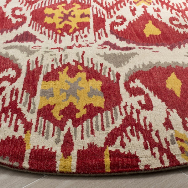 Safavieh Ikt226 Hand Tufted  Rug Ivory / Red IKT226A-2