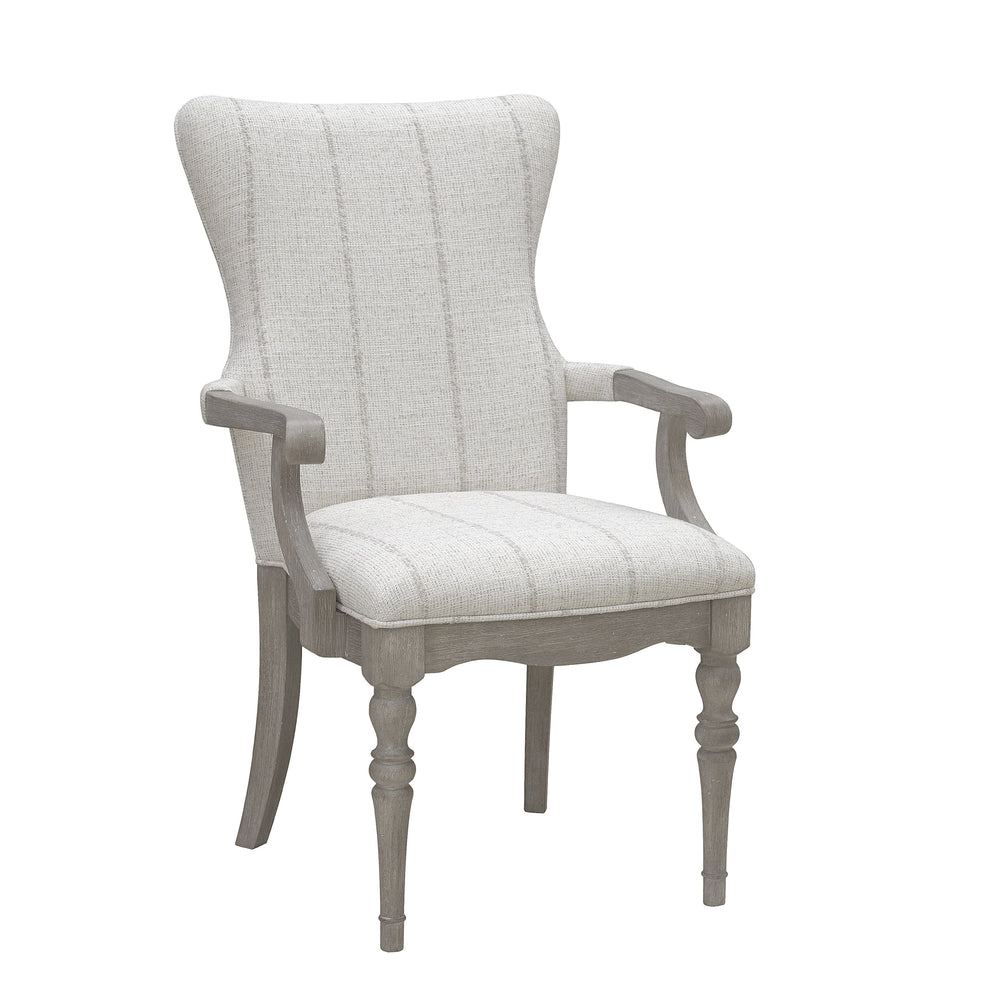 Pulaski Furniture Abbotts Glen Wingback Armchair – Elegant Upholstered Seating With Modern Rustic Charm & Comfort Gray Split Heart Cathedral Oak P385271-pulaski