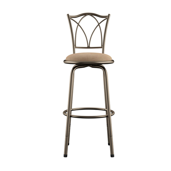 Homelegance By Top-Line Donaghy Double Cross Adjustable Swivel Stools (Set of 3) Bronze Engineered Wood