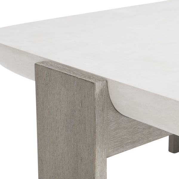 Bernhardt Bernhardt Modern-Organic Gooding Cocktail Table With Sand Grey Faux Concrete Top And Flint Wood Base 484023