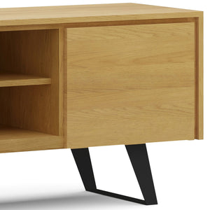 English Elm Lowry - Handcrafted Oak Tv Media Stand With Retro Industrial Design & Cable Management Features B136P158864