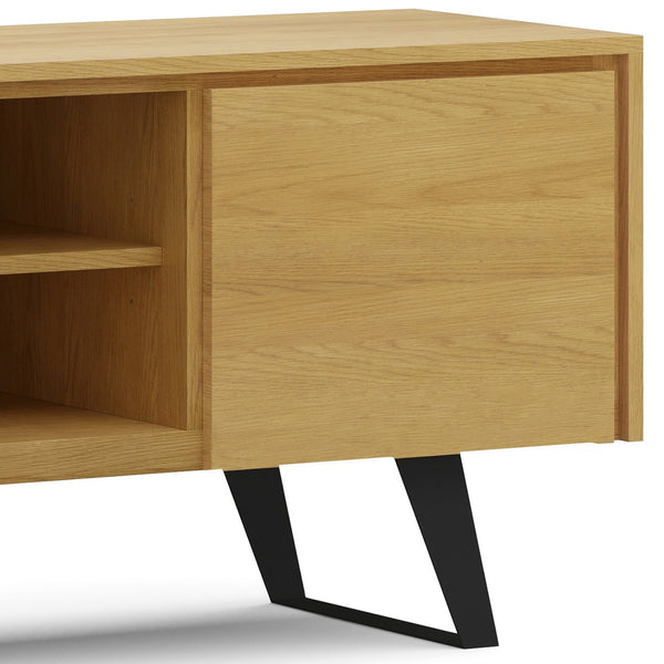 English Elm Lowry - Handcrafted Oak Tv Media Stand With Retro Industrial Design & Cable Management Features B136P158864