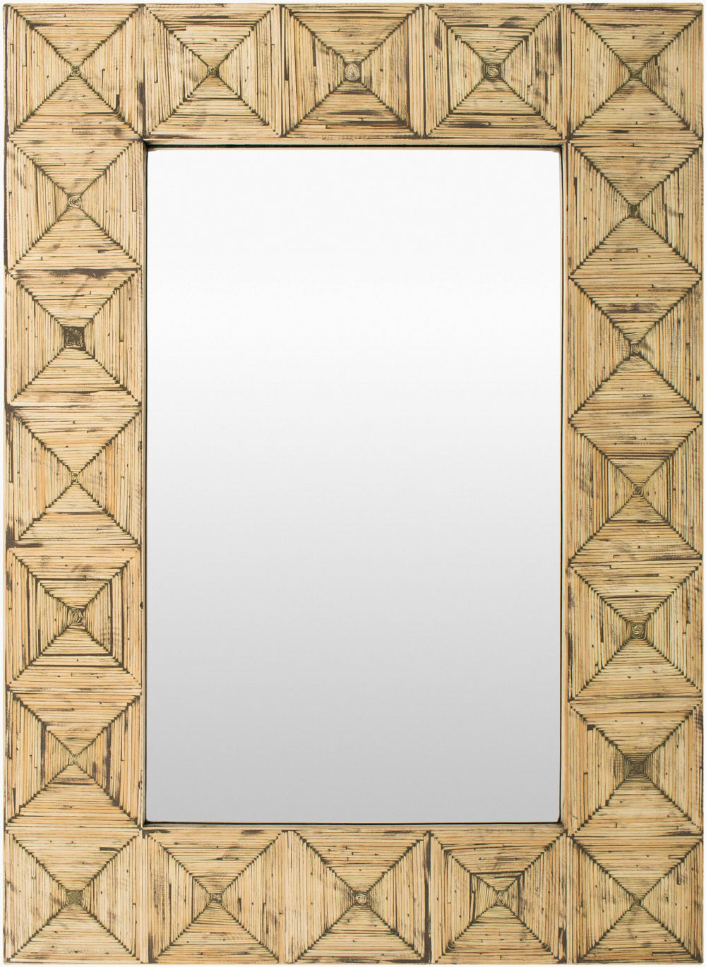 Surya Ilene 36"H X 26"W Global-inspired Mirror - Elegant Home Decor For Eclectic Charm, Made In Vietnam Frame, Brown Manufactured Wood Ile001-2636