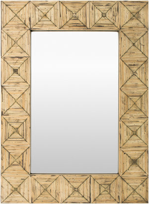 Surya Ilene 36"H X 26"W Global-inspired Mirror - Elegant Home Decor For Eclectic Charm, Made In Vietnam Frame, Brown Manufactured Wood Ile001-2636