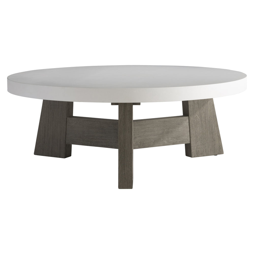 Bernhardt Bernhardt Rochelle Teak Outdoor Cocktail Table With Gr Concrete Top, Weathered Finish, Durable Design K1829