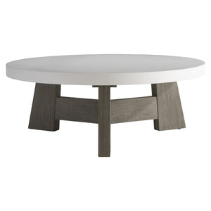 Bernhardt Bernhardt Rochelle Teak Outdoor Cocktail Table With Gr Concrete Top, Weathered Finish, Durable Design K1829