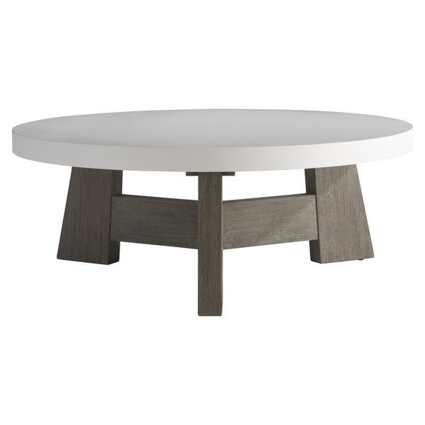 Bernhardt Bernhardt Rochelle Teak Outdoor Cocktail Table With Gr Concrete Top, Weathered Finish, Durable Design K1829