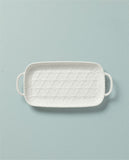 Lenox Wicker Creek Handled Tray White, WHITE PORCELAIN 893875