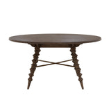 Revival Row Round Table Brown with Chimney Smoke Finish P348-DR-K4 Pulaski Furniture