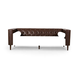 English Elm 3-seater Diamond Tufted Contemporary Sofa Deep Seated Living Room Couch with Pillows Dark Brown 70630.00ADBRN_70630.00BDBRN