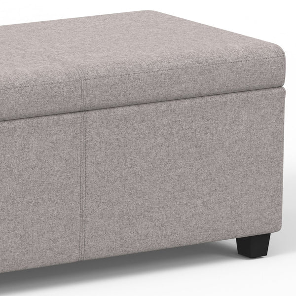 English Elm Avalon Extra Large Storage Ottoman Bench In Cloud Grey – Stylish Seating With Hidden Storage Solutions B136P158653