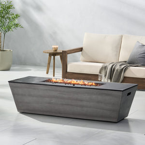 English Elm 56" Outdoor Mgo Fire Pit Table with Ceramic Top and 50000 Btu Propane Burner 67013.00-50K