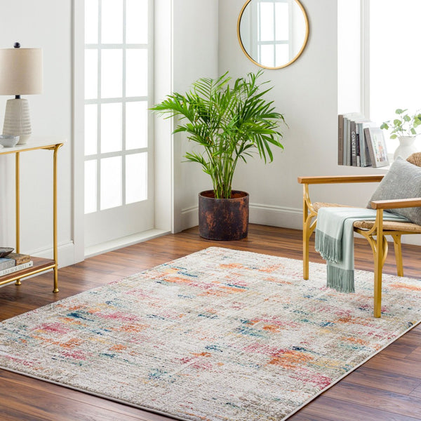 Livabliss Illusions Geometric Accent Rug Machine Woven Polypropylene for Modern Living Spaces Cream, Light Gr 8'10" x 12' ILS2303-912