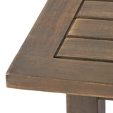 Christopher Knight Home® - Noble House - Selma Outdoor Acacia Wood Accent Table, Gray Finish