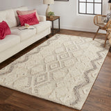 Feizy Rugs Anica Wool Hand Tufted Natural Rug Ivory/Taupe/Gray 12' x 15'