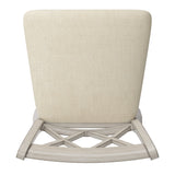 Homelegance By Top-Line Juliette Double X-Back Counter Height Wood Swivel Chair White Rubberwood