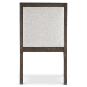 Bernhardt Bernhardt Outline Side Chair With Wire‑Brushed Oak Frame, Cassel Finish, Upholstered Panels, Durable Performance Fabric 360545