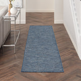 Nourison Positano POS01 Machine Made Power-loomed No Border Indoor/Outdoor Modern Outdoor Rug Navy Blue, Navy Blue 100% Polypropylene 99446792013