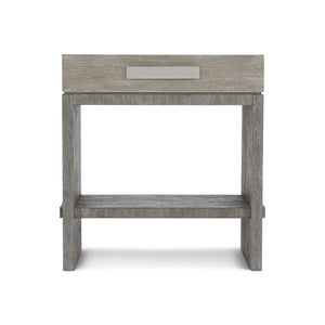 Bernhardt Bernhardt Foundations Nightstand With Cerused Acacia Grain, Soft-Close Drawer & Dual Usb Charging Dark Shale; Light Shale 28"W x 20"D x 29.13"H 306216